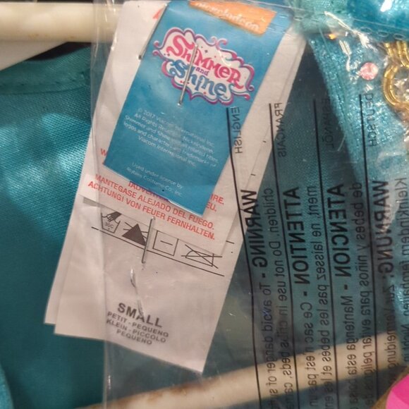 Kids Shimmer & Shine Blue and Gold Costume - NWT Size Small 4-6 - Picture 5 of 6